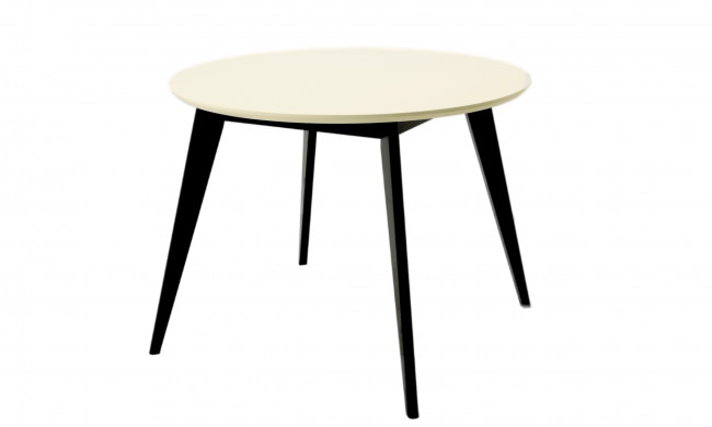 Стол Сканди К 100 чёрное дерево/слоновая кость
