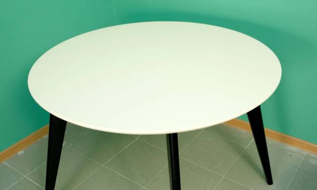 Стол Сканди К 100 чёрное дерево/слоновая кость