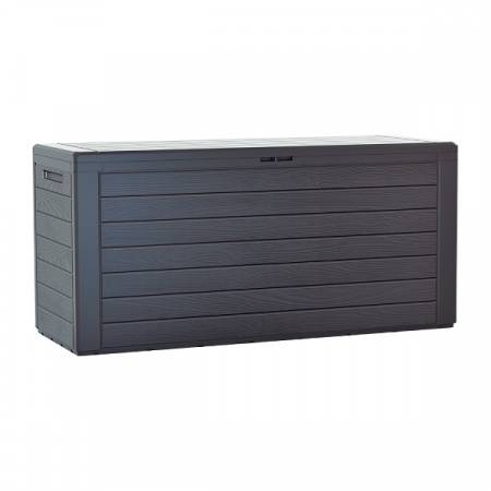 Ящик для хранения Prosperplast Woodebox 280 л, антрацит