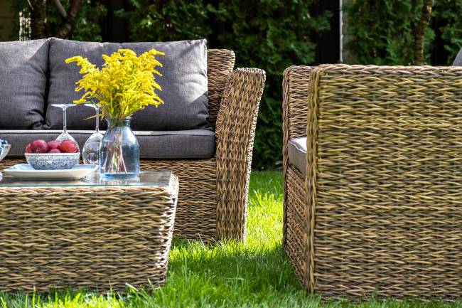 "Капучино" лаунж-зона из искусственного ротанга (гиацинт), цвет соломенный "Капучино" лаунж-зона из искусственного ротанга (гиацинт), цвет соломенный