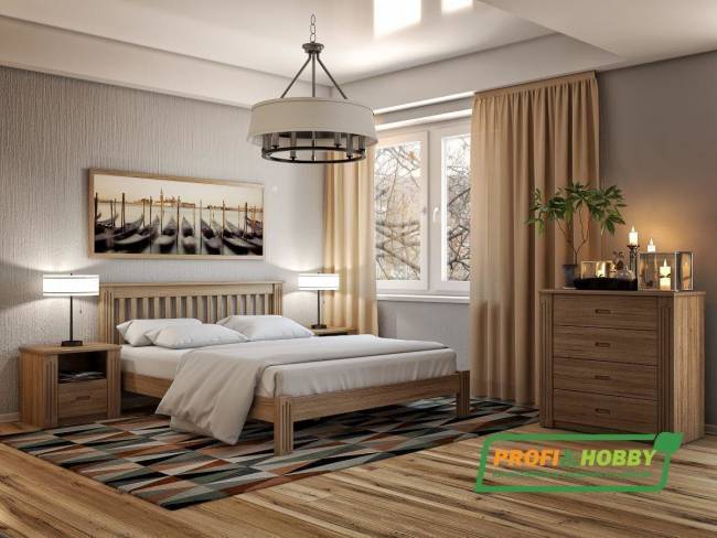 Кровать Rino 1400 х 2000 ясень, без покраски