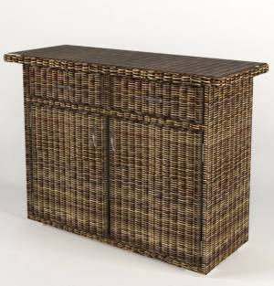Комод "Сенатор", из искусственного ротанга, коричневый, светло-коричневый