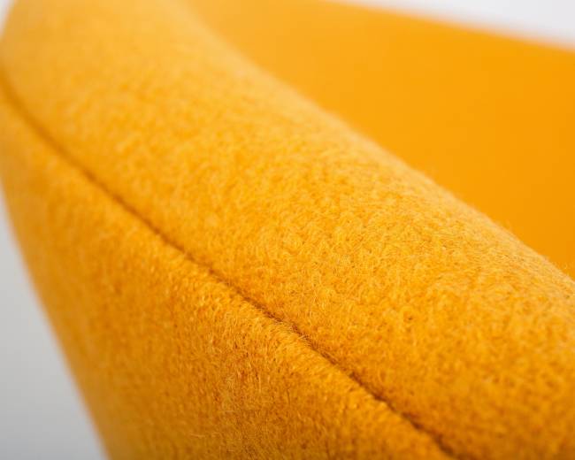 Кресло дизайнерское DOBRIN EMILY, желтая ткань AF13, золотое основание