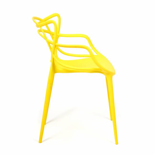 Стул Кет Чаир/Cat Chair (мод.028)/1 шт. в упаковке пластик, 54,5х56х84см, желтый, 037 желтый пластик