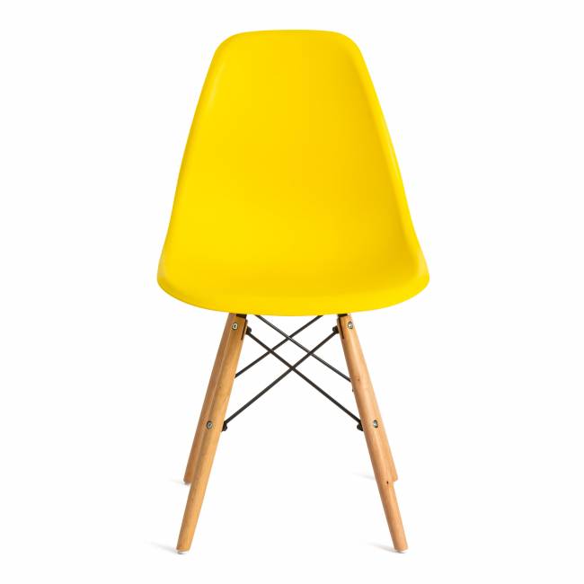 Стул Синди Имс/Cindy Eames (мод.001)/1 шт. в упаковке дерево бук/металл/сиденье пластик, 51х46х82.5см, желтый желтый/yellow дерево бук/металл/сиденье пластик