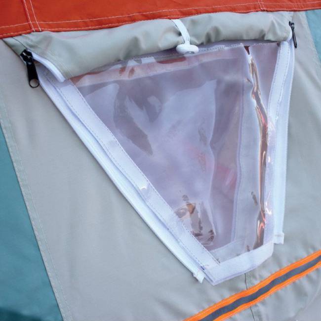 Палатка для зимней рыбалки Митек Нельма Куб-4 Люкс Профи (двухслойная, серебрянка)