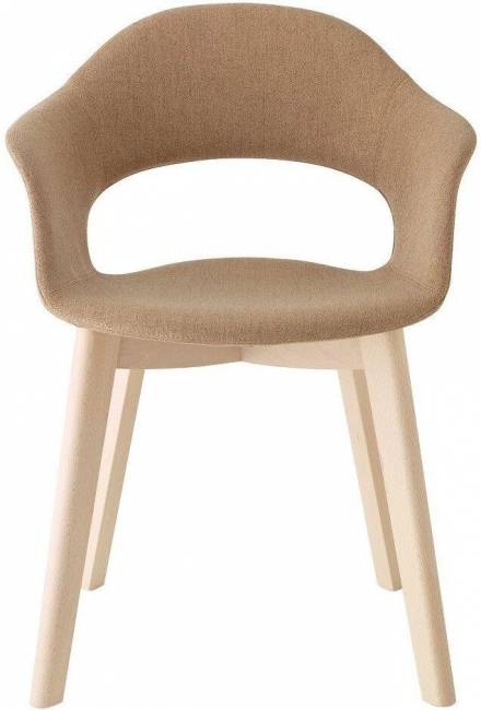 Кресло с обивкой Natural Lady B Pop отбеленный бук, тортора 570х600х820 мм Кресло с обивкой Natural Lady B Pop отбеленный бук, тортора 570х600х820 мм