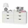 Два комода три ящика Уна цвет белый