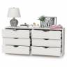 Два комода три ящика Уна цвет белый