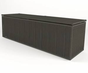 Сундук для подушек "Канцлер", из искусственного ротанга, коричневый, серый