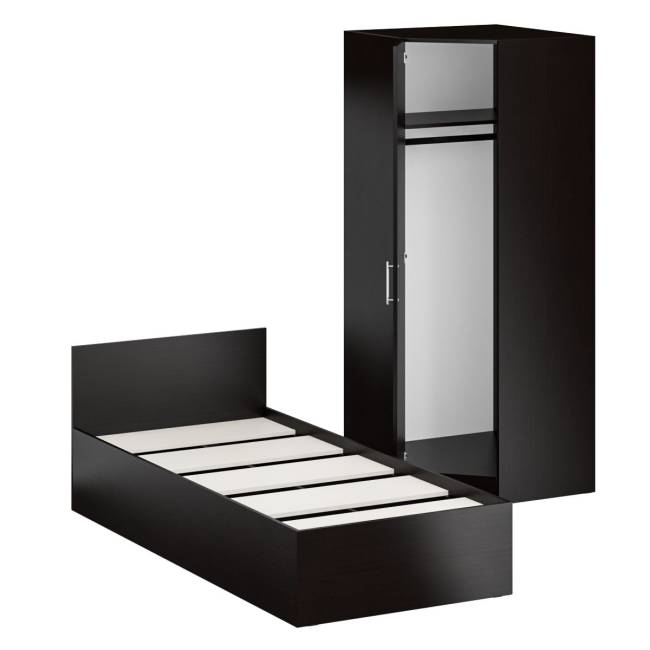 Кровать односпальная 900 с угловым шкафом Стандарт цвет венге Кровать односпальная 900 с угловым шкафом Стандарт цвет венге