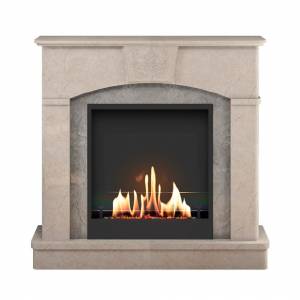 Биокамин в мраморном портале SteelHeat Praga M (Стекло)