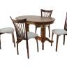 Обеденная группа стол Бизе со стульями Миранда,орех, серый