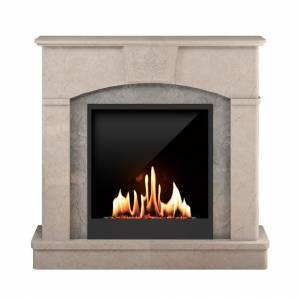 Биокамин в мраморном портале SteelHeat Praga M (Стемалит)