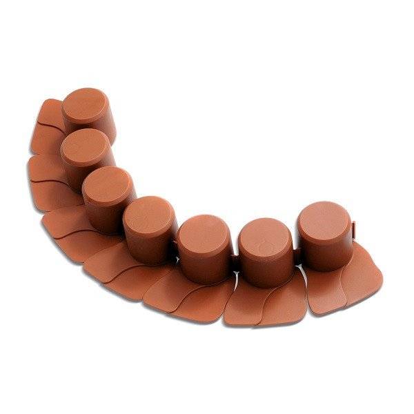 Бордюр для сада Palisada 4.05м 8шт. ц. терракотовый