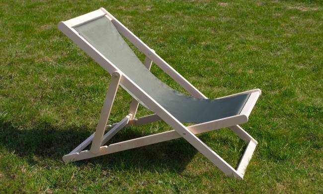 Шезлонг Чинзано грин, Зелёный/Натуральное дерево Шезлонг Чинзано грин, Зелёный/Натуральное дерево