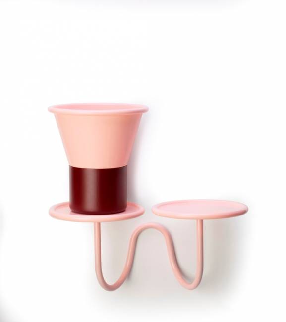 Ваза для цветов Mimosa бледно-розовый, бордовый Ø245х250 мм