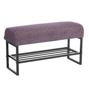 Банкетка-обувница Чарли Люкс/Charli Lux велюр/букле, vt шейп какао VT shape wood rose велюр/букле