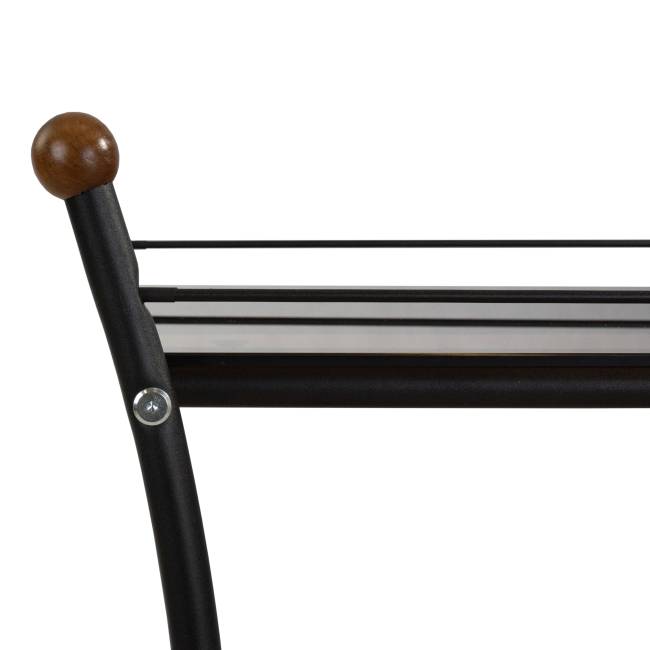 Стол сервировочный Поло чёрный/тонированное стекло