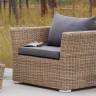 "Капучино Сингл" лаунж-зона из искусственного ротанга, цвет соломенный