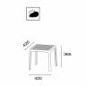 Столик пластиковый для шезлонга Wave Side Table тортора 420х420х365 мм Столик пластиковый для шезлонга Wave Side Table тортора 420х420х365 мм