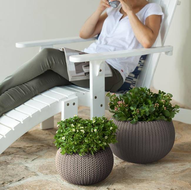 Кашпо Cozies M подвесное Коричневый