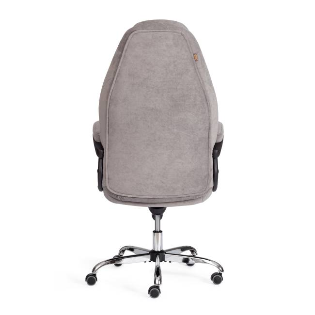 Кресло Босс Люкс/Boss Lux флок , серый, 29 серый флок Кресло Босс Люкс/Boss Lux флок , серый, 29 серый флок