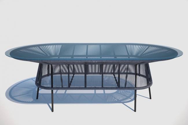 Стол овальный "Соната", серый Стол овальный "Соната", серый