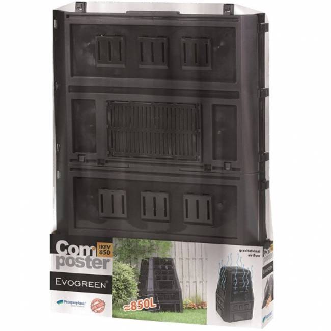 Компостер Prosperplast Evogreen 850 л, черный