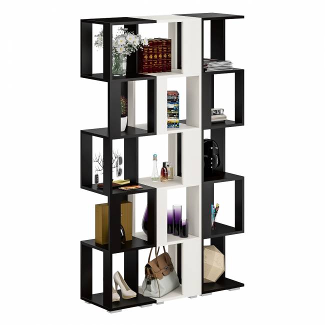 Комплект их 3-х открытых стеллажей цвет венге/дуб лоредо Комплект их 3-х открытых стеллажей цвет венге/дуб лоредо