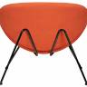 Кресло дизайнерское DOBRIN EMILY, оранжевая ткань AF, черное основания