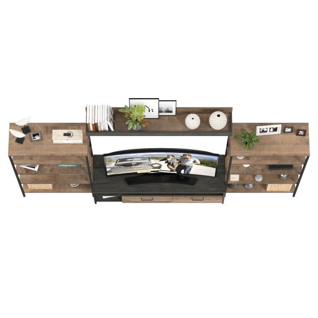 Стенка для гостиной Трувор № 111 цвет дуб гранж песочный/интра