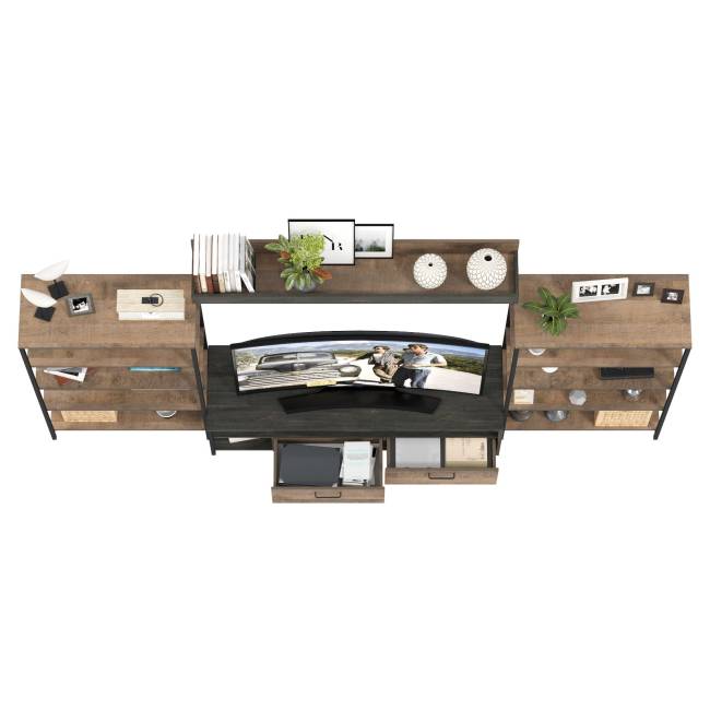 Стенка для гостиной Трувор № 111 цвет дуб гранж песочный/интра