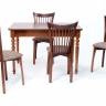 Обеденная группа Вивальди 120 со стульями Миранда орех/ ромб коричневый