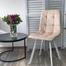 Стул РИЧИ, цвет H-06 Бежевый, велюр / белый каркас