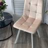 Стул РИЧИ, цвет H-06 Бежевый, велюр / белый каркас