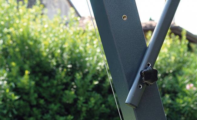 Зонт профессиональный 3х4 м Napoli Braccio антрацит, слоновая кость 3000х4000 мм