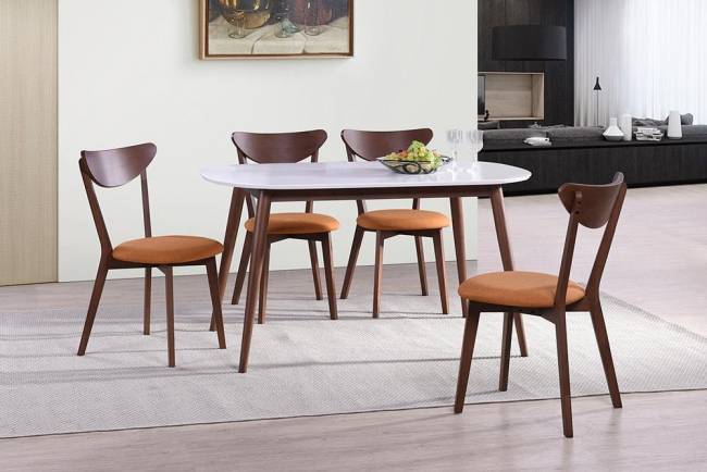 Стол обеденный Макс/Max МДФ/бук, 140х80х75см, белый/коричневый Белый + Коричневый основание бук, столешница мдф Стол обеденный Макс/Max МДФ/бук, 140х80х75см, белый/коричневый Белый + Коричневый основание бук, столешница мдф