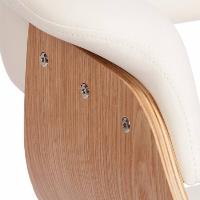 Кресло Вимта/Vimta натуральный, кож/зам белый белый Кресло Вимта/Vimta натуральный, кож/зам белый белый