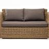"Капучино" диван из искусственного ротанга (гиацинт) двухместный, цвет соломенный