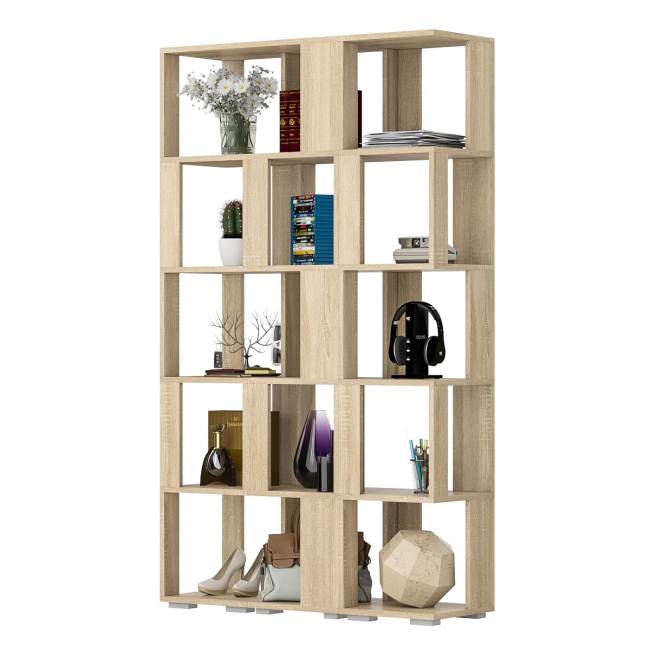 Комплект их 3-х открытых стеллажей цвет дуб сонома