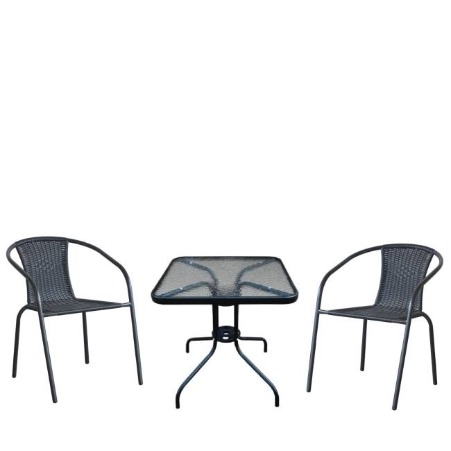 Комплект мебели Асоль LRC03/LRT03-60x60 Black (2+1)