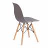 Стул Синди Имс/Cindy Eames (мод.1801) дерево бук/металл/сиденье пластик, 45х51х82см, светло-серый  (Комплект из 4 шт.) светло-серый дерево бук/металл/сиденье пластик
