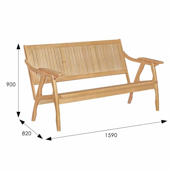 Диван-скамья Массив решетка, каркас бук