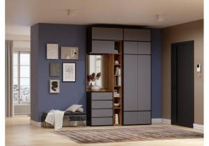 Прихожая Роут венге / графит софт комплектация 5