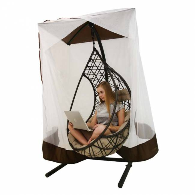 Москитная сетка "Комфорт" для одноместных подвесных кресел, шоколадный