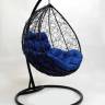 Подвесное кресло кокон «капля ротанг» чёрный