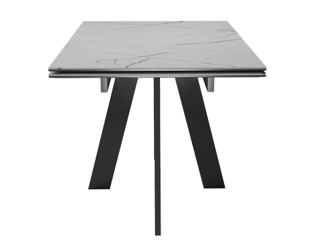Стол DikLine SKM140 Керамика серый мрамор/подстолье черное/опоры черные (2 уп.) Стол DikLine SKM140 Керамика серый мрамор/подстолье черное/опоры черные (2 уп.)