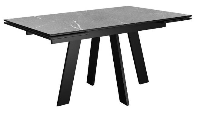 Стол DikLine SKM140 Керамика серый мрамор/подстолье черное/опоры черные (2 уп.) Стол DikLine SKM140 Керамика серый мрамор/подстолье черное/опоры черные (2 уп.)