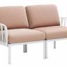 Диван пластиковый с подушками Komodo 2 белый, розовый 1490х780х900 мм Диван пластиковый с подушками Komodo 2 белый, розовый 1490х780х900 мм